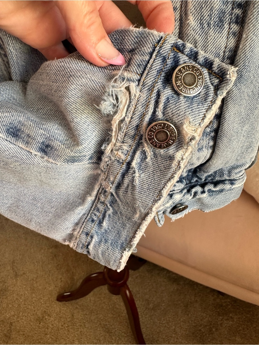 VTG 90’s RALPH LAUREN Jeans Co. Denim Jean Trucker Jacket Women’s Sz L Heritage - Picture 8 of 12